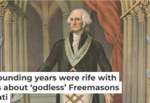 George Washington was initiated into Freemasonry at the age of 20. Strobridge & Co. Lith./Library of Congress via AP